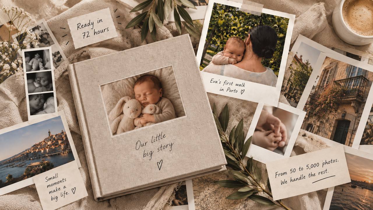 Remeet photo book with polaroids and memories